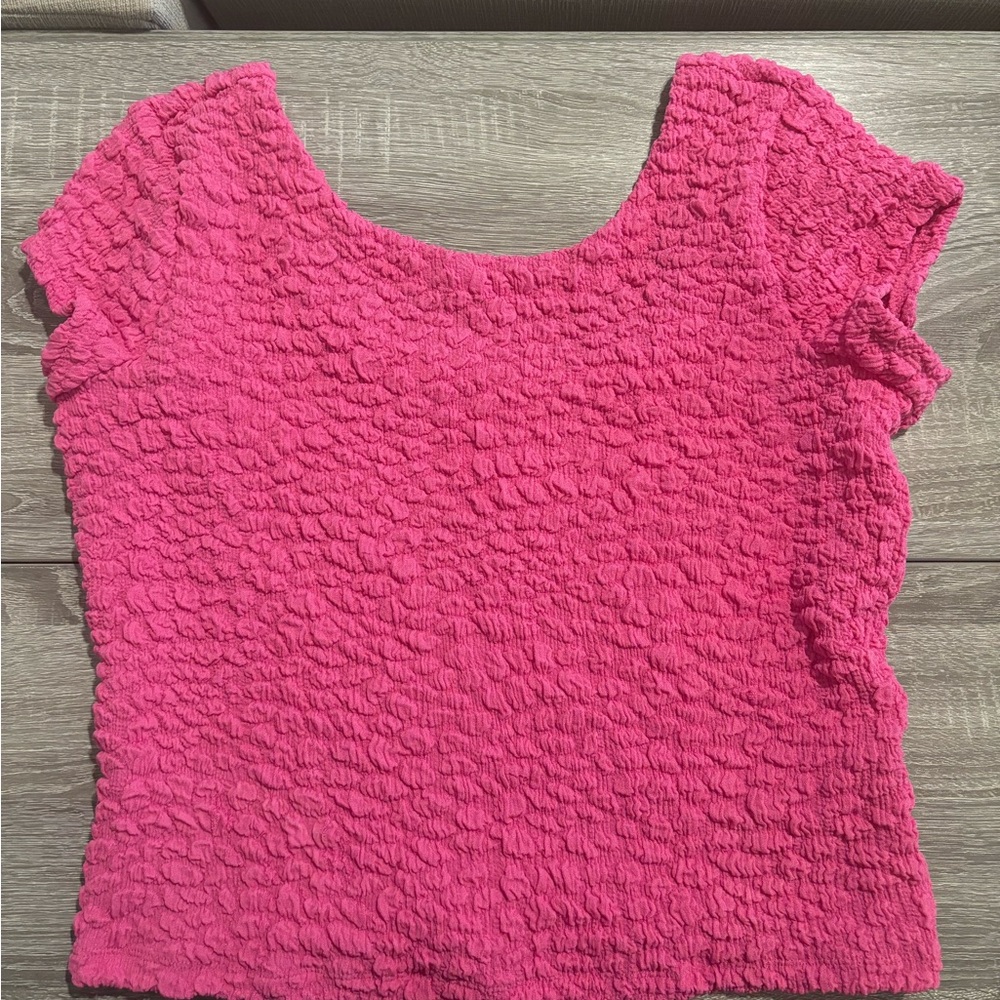 Anthropologie Pink Textured Women's Top